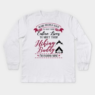 Hiking Mom and Baby Matching T-shirts Gift Kids Long Sleeve T-Shirt